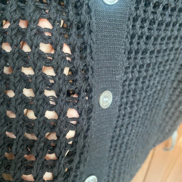 Theory open work short sleeve cardigan size small - Picture 7 of 11